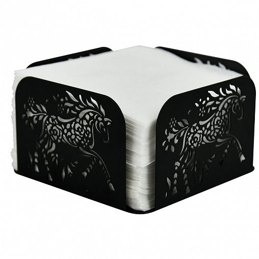 Салфетница Мультидом Спирит, сталь, 12,5 x 12,5 x 7 см фото