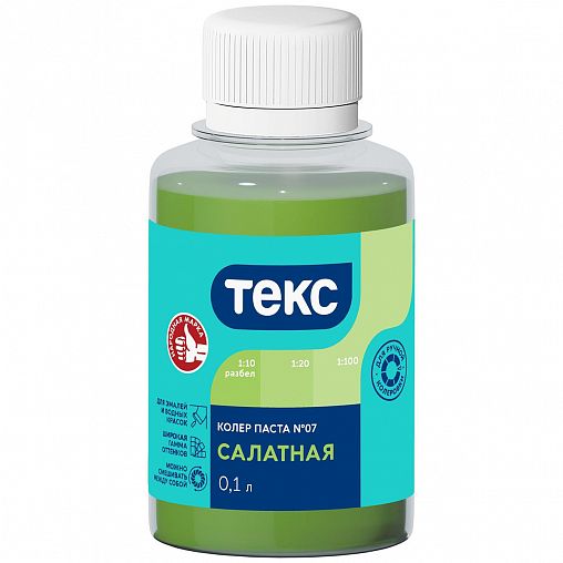 Колер паста Текс Универсал №07, салатная, 0,1 л фото