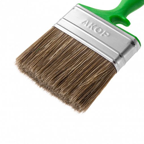 Кисть плоская для дерева Акор Мастер, смешанная щетина, пластиковая ручка, 75 x 17 мм фото