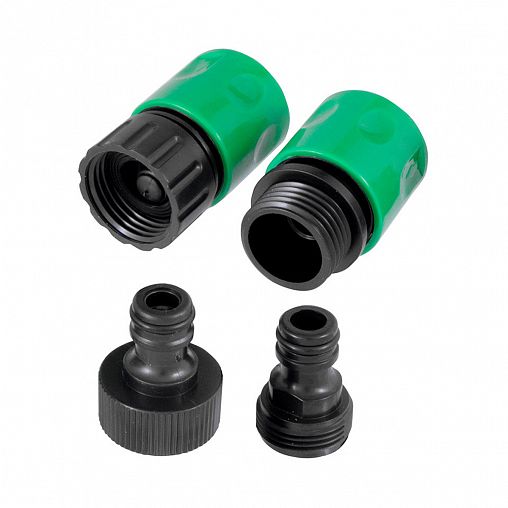 Набор для полива Park HL062, пистолет 5 режимов, соединители 3/4", адаптеры, 5 предметов фото