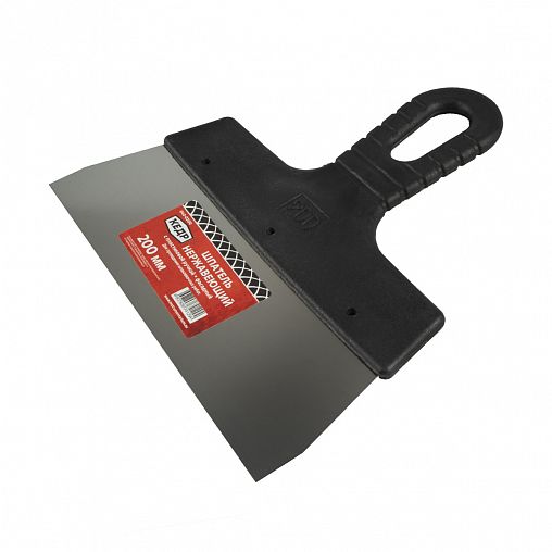 Шпатель фасадный Кедр, нержавеющая сталь, пластиковая ручка, 200 мм фото