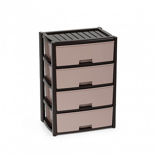 Комод четырехсекционный Альтернатива Колорит, 56 x 39 x 81 см, венге фото