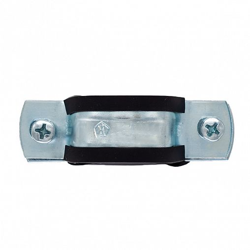 Хомут металлорезиновый CTM CHSR0012S, с шурупом и дюбелем, 20 - 25 мм, 1/2" фото