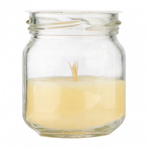 Свеча в банке Волшебная страна Ванильная карамель, белая фото