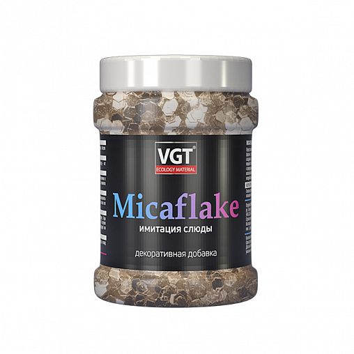 Декоративная добавка (имитация слюды) VGT Micaflake, 0,04 кг, 2000 мкм, золото фото