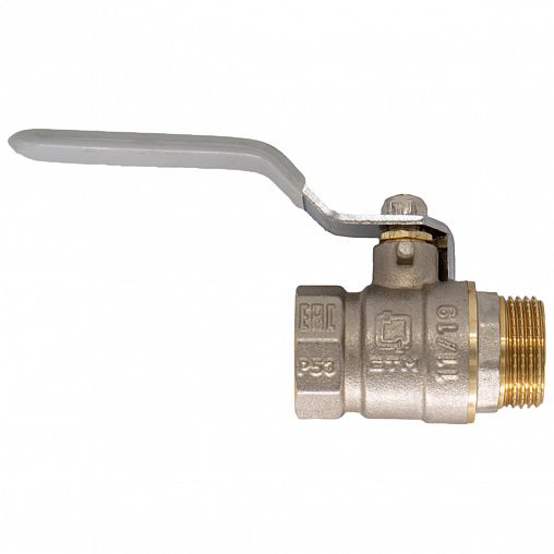 Кран шаровой латунный СТМ Стандарт, 1/2", внутренняя/наружная резьба, ручка фото