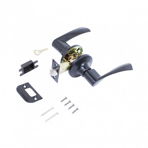 Ручка-защелка Стандарт 8901 PS BL, без запирания, черная фото