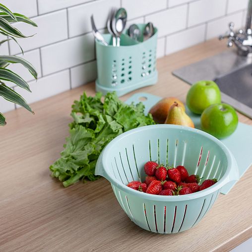 Сушилка для столовых приборов Plast Team Stockholm, 16,8 x 8,4 x 13,3 см, молочный туман фото