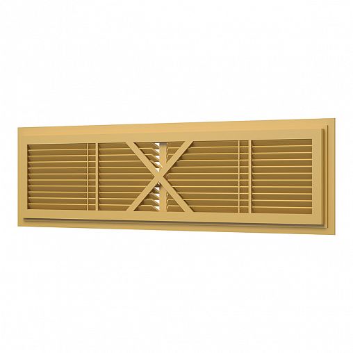 Переточная вентиляционная решетка Era 4513РП беж, пластик, с фланцем 432 x 117 мм, 455 x 133 мм фото