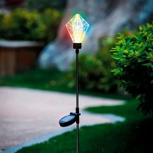 Светильник садовый Lamper Хрустальный цветок, на солнечной батарее, 1 Вт, IP65, 800 мм фото