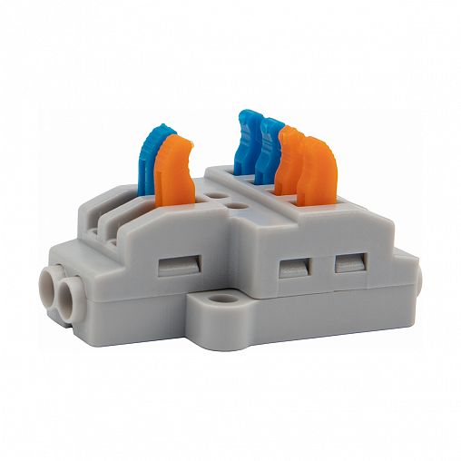 Клемма разветвительная проходная Rexant СМК 2х2, с монтажной площадкой (1 ввод, 2 вывода), 50 шт фото