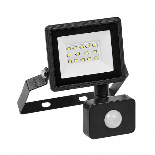 Прожектор светодиодный IEK СДО 06-20Д, с датчиком движения, 20 Вт, 6500 К, IP54, черный фото
