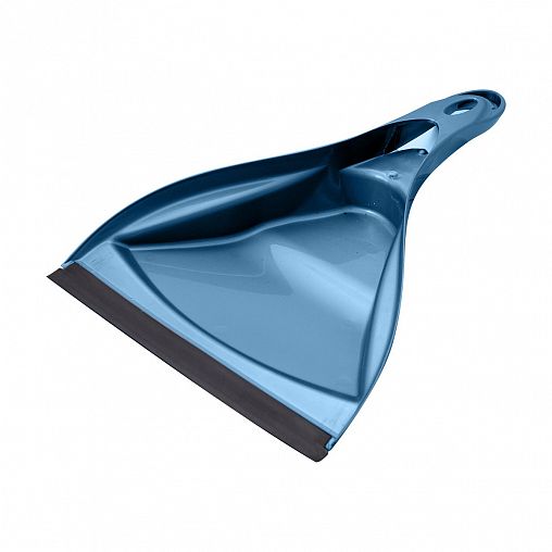 Совок Spin&Clean Rock'n'Roll, с резиновой кромкой, 5,5 x 21,5 x 33 см, индиго фото