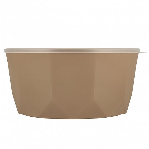 Салатник пластиковый Plast Team Stockholm, с крышкой, 3,1 л, шоколадный мокко фото