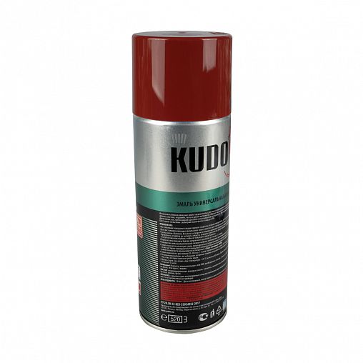 Аэрозольная алкидная краска Kudo KU-1024, 520 мл, RAL 8012, красно .