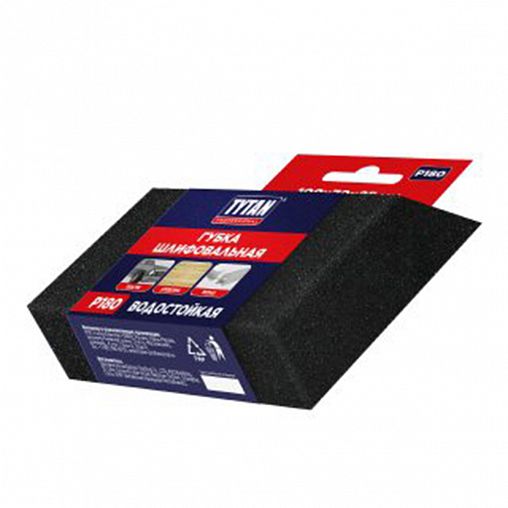 Губка для шлифования Tytan Professional, мягкая, угловая, P180, 100 x 70 x 25 мм фото