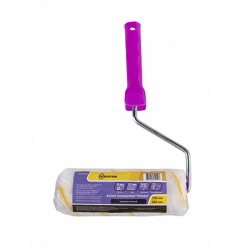 Валик полиакриловый Krafor Профи, D48 x 180 мм, ворс 12 мм, бюгель 8 мм фото