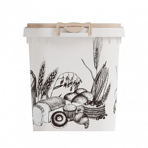 Банка для сыпучих продуктов Альтернатива, с ручками-защелками, пластиковая, 25 л фото