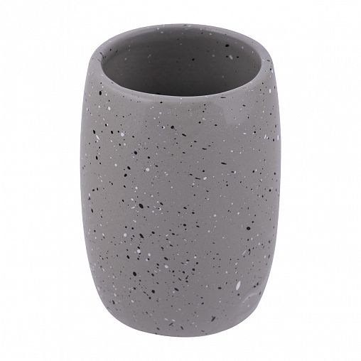 Стакан для зубных щеток Рыжий кот Пастель HD0330-8, керамика, серый фото