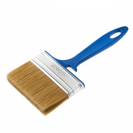 Кисть плоская для лаков Акор Эксперт, искусственная щетина, пластиковая ручка, 100 x 12 мм фото
