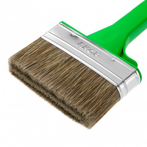 Кисть плоская для дерева Акор Мастер, смешанная щетина, пластиковая ручка, 120 x 25 мм фото