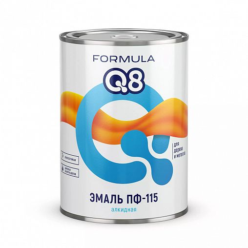 Эмаль ПФ-115 алкидная Formula Q8, глянцевая, 0,9 кг, изумрудная фото
