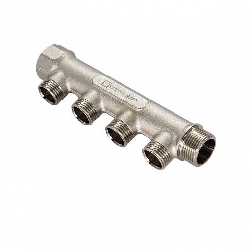 Коллектор универсальный СТМ, 1/2" x 3/4" x 4 выхода (наружная резьба) фото