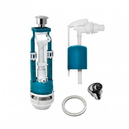 Арматура водосливная Инкоэр И-СБ2м-БпрН-ХХ-В Р, 2 кнопки (гальваническое покрытие), боковой подвод фото