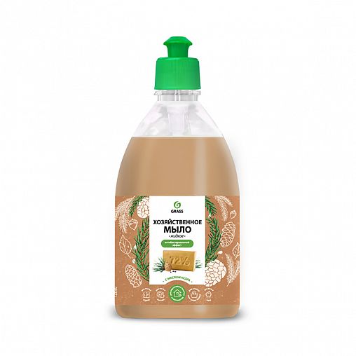 Хозяйственное жидкое мыло Grass, с маслом кедра, 500 мл фото
