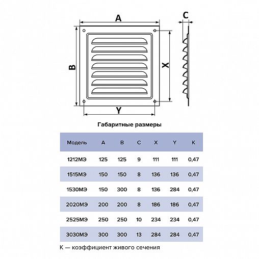 Решетка вентиляционная Era 1515МЭ Gray, эмалированная сталь, 150 x 150 мм фото