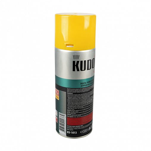 Аэрозольная алкидная краска Kudo KU-1013, 520 мл, RAL 1018, желтая цена .