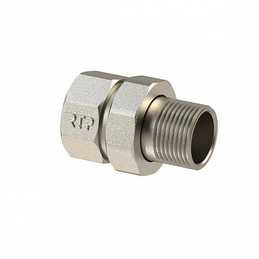 Муфта прямая (американка) латунная РТП, внутренняя-наружная резьба 1 1/4" фото Муфта прямая (американка) латунная РТП, внутренняя-наружная резьба 1 1/4" фото