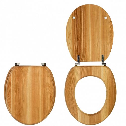 Сиденье для унитаза с микролифтом Wirquin Дуб, натуральное дерево фото