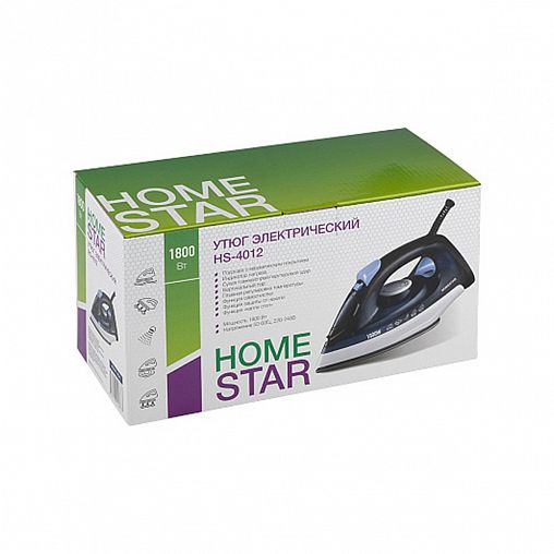 Утюг Homestar HS-4012, 1800 Вт, подошва керамическая, синий фото