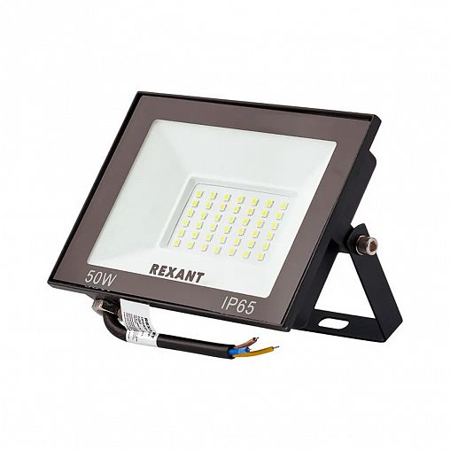 Прожектор светодиодный Rexant, 50 Вт, 4000 К, IP65, черный фото
