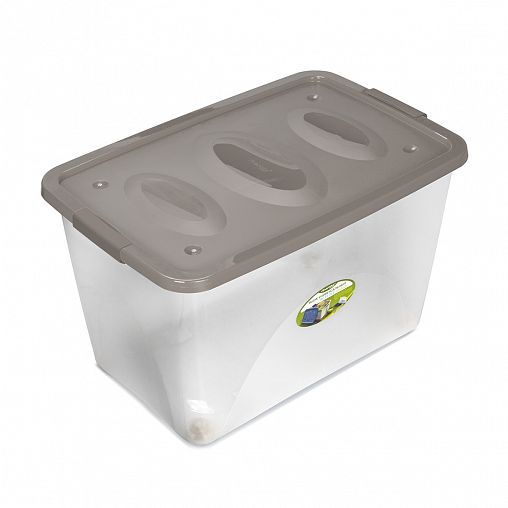 Ящик универсальный Martika Астело, на колесах, 600 x 400 x 360 мм, коричнево-серый фото