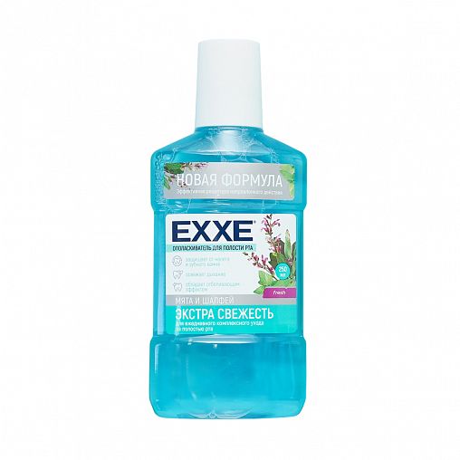 Ополаскиватель для полости рта EXXE Экстра свежесть, 250 мл фото