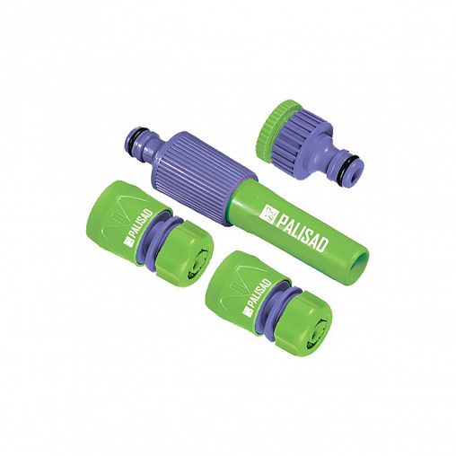 Набор для подключения шланга Palisad, (распылитель, 3 адаптера к распылителю), 1/2" фото