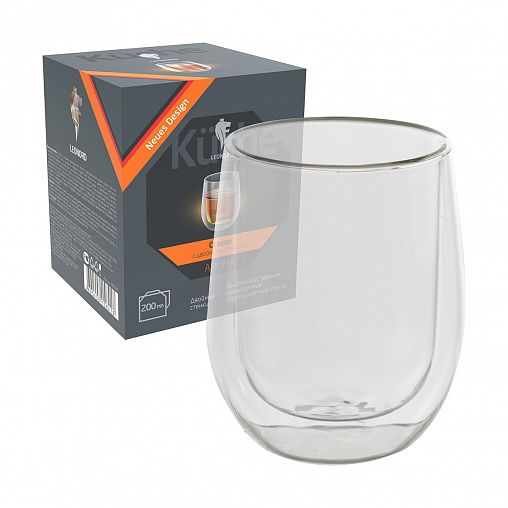 Стакан стеклянный Leonord Aroma, с двойными стенками, 200 мл фото