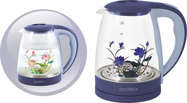 Стеклянный чайник электрический Energy E-287, 2 л фото