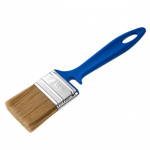 Кисть плоская для лаков Акор Эксперт, искусственная щетина, пластиковая ручка, 50 x 12 мм фото
