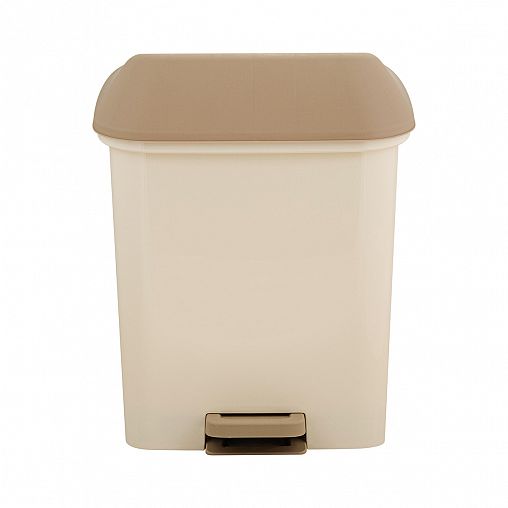 Контейнер для мусора Spin&Clean Step, с педалью и внутренним ведром, 15 л, кофейный фото