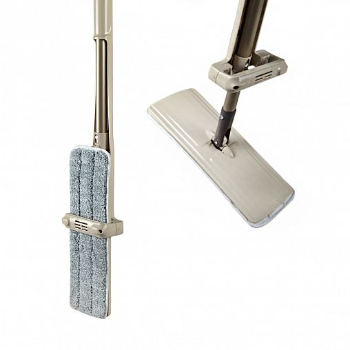 Швабра для пола Leonord Wring, плоская, отжимная, насадка из микрофибры фото