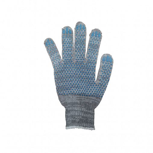 Перчатки х/б с ПВХ Эконом, класс 7,5, 30 г, серые фото