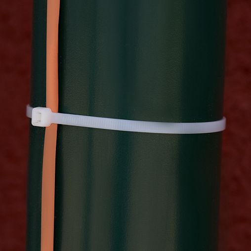 Хомут-стяжка Rexant, нейлон, 4,8 x 400 мм, 25 шт, белый фото