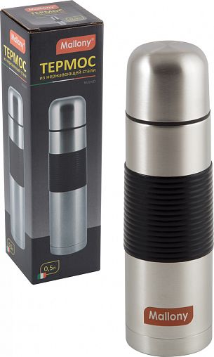 Термос из нержавеющей стали Mallony Nuovo с силиконовыми вставками 0,5 л фото