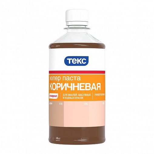 Колер паста Текс Универсал №13, коричневая, 0,5 л фото