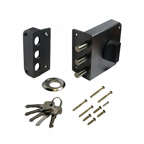 Замок накладной Аллюр Ф-плюс ЗН 1-2-3 (+), 5 ключей фото