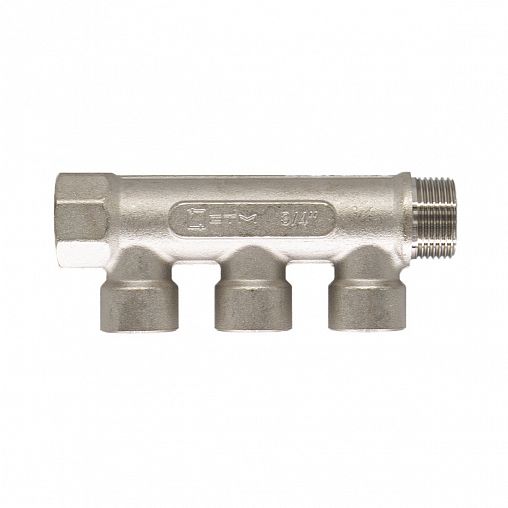 Коллектор универсальный СТМ, 1/2" x 3/4" x 3 выхода (внутренняя резьба) фото