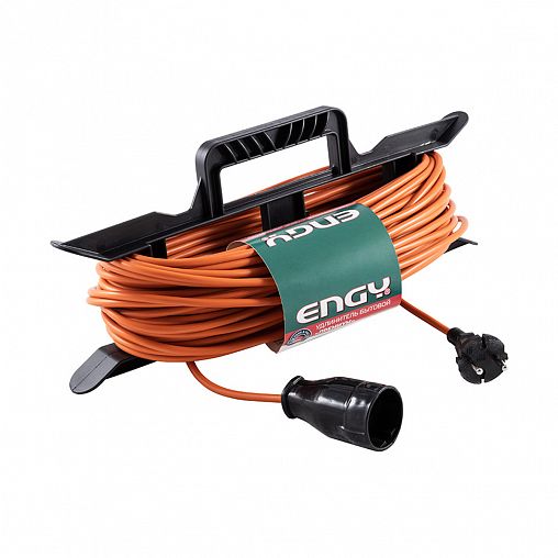 Удлинитель на раме Engy Премиум, 1 розетка, без заземления, 2 x 0,75 мм², 30 м фото
